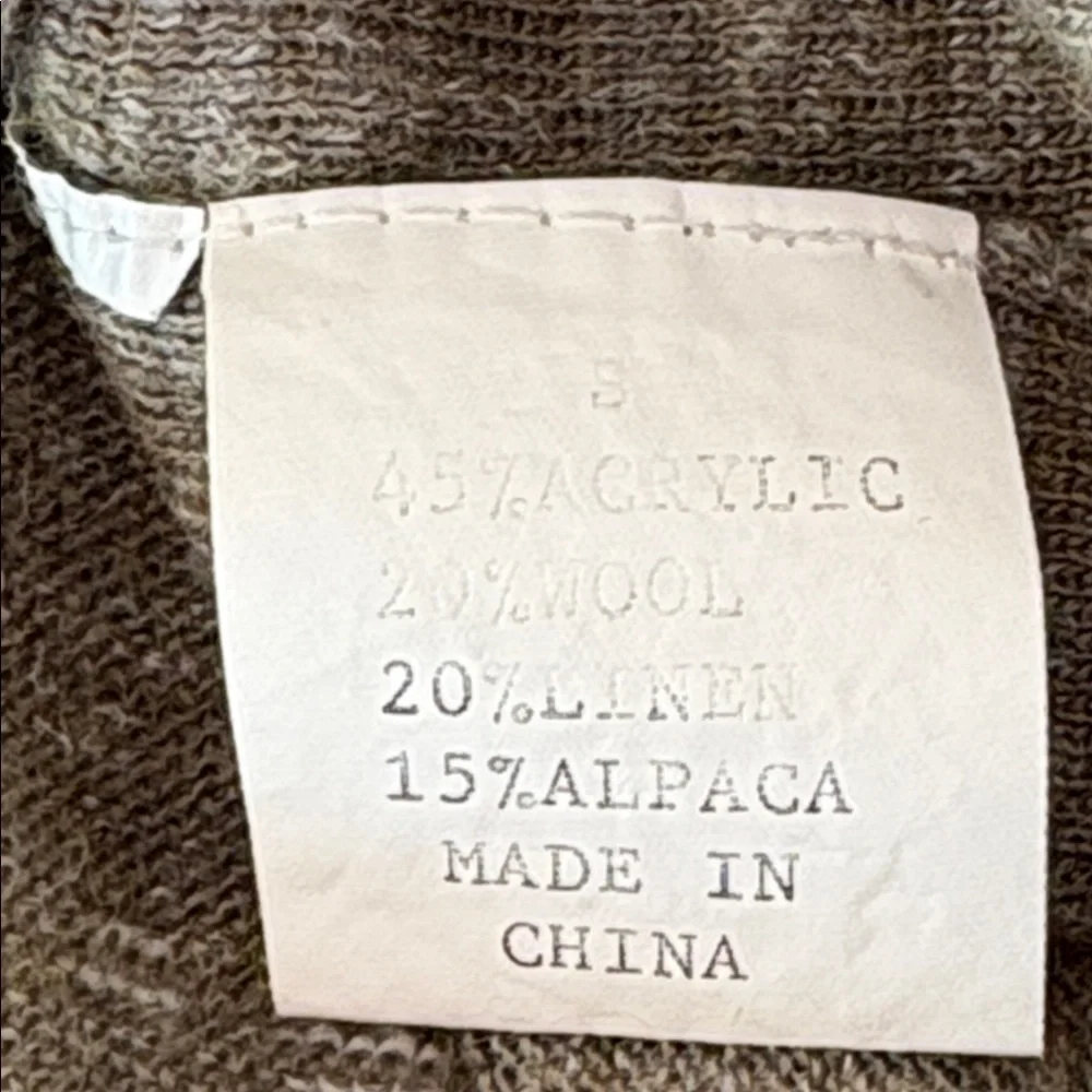 J. Crew Alpaca Wool Linen Blend Tunic Sweater Heathered Tan Lightweight Size S